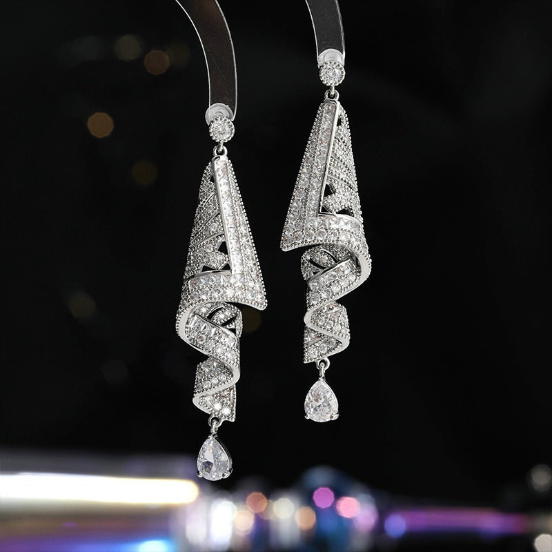 Jewelry Tassel Silver Needle Earring Girl