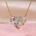 Personality Simple Style Heart Neck Color Necklace