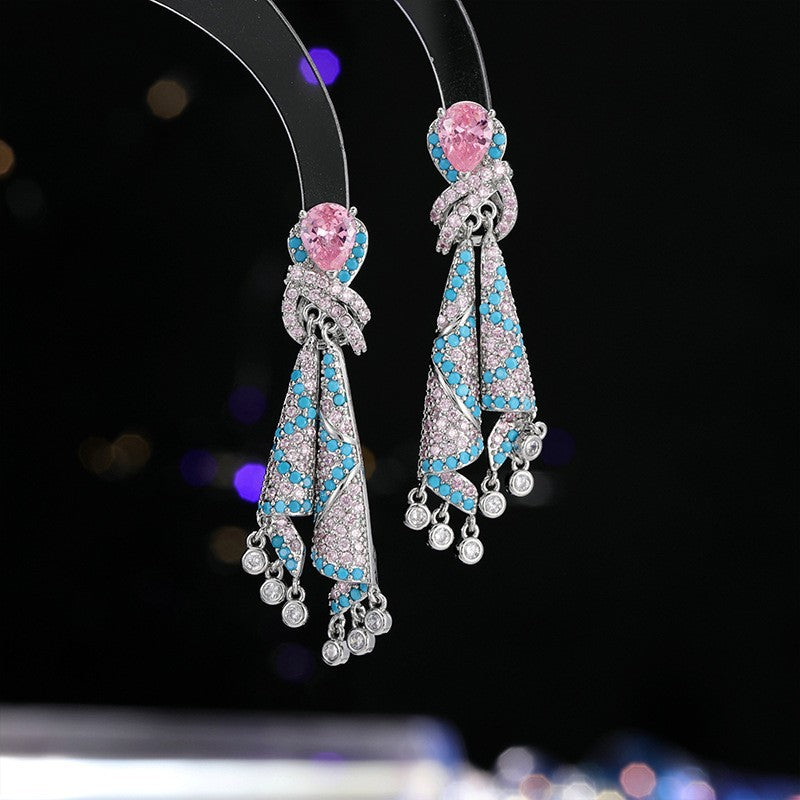 Jewelry Tassel Silver Needle Earring Girl
