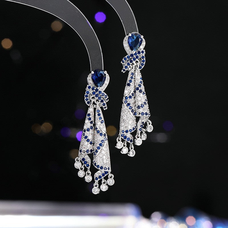 Jewelry Tassel Silver Needle Earring Girl