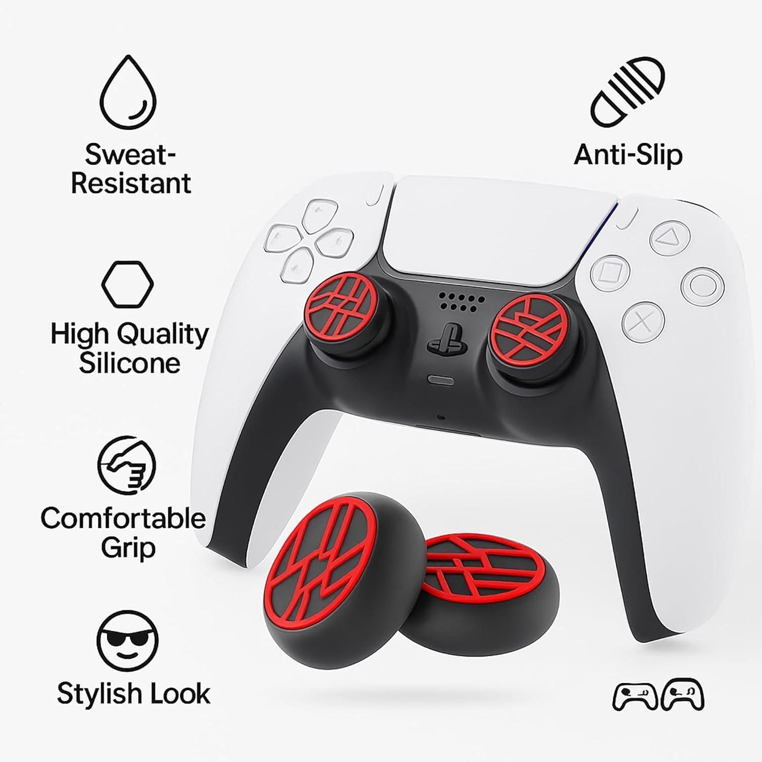 2 Pcs Thumb Stick Grips Joystick Cap