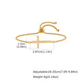 Copper Bangle With Inlays Colorful Resin-coated Zircons Exquisite Design Adjustable Size