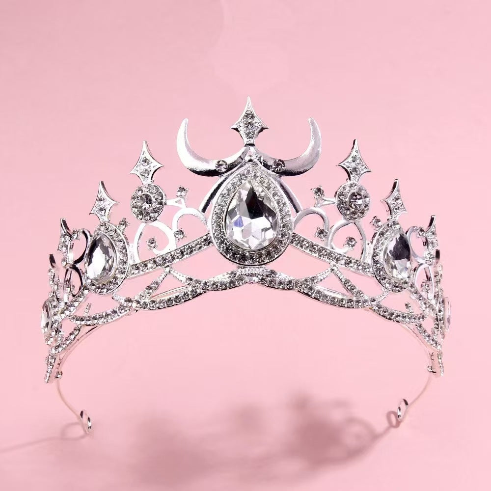 Sleek And Elegant Crown Bridal Headpiece