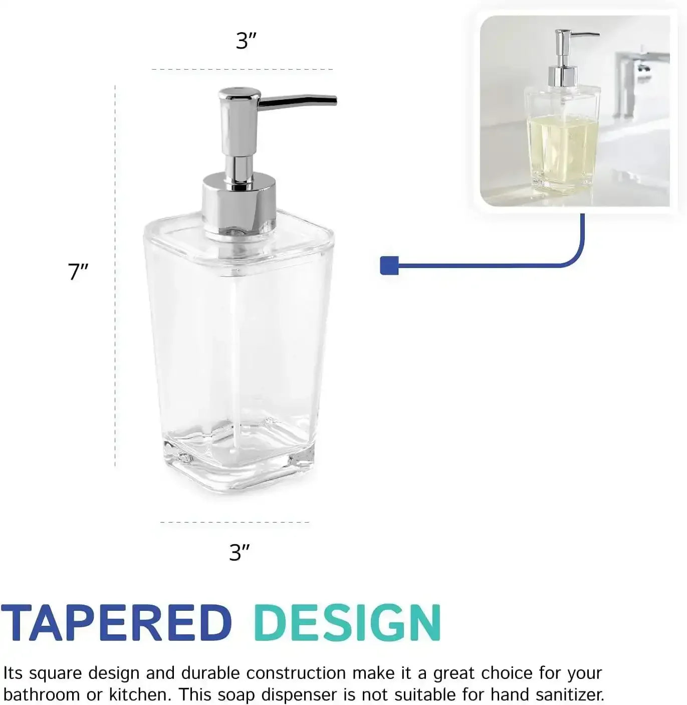 350ml Unbreakable Soap Dispenser White