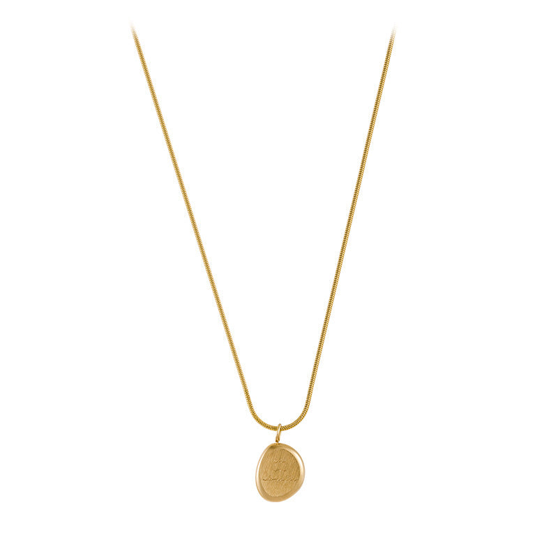 High-end Gold Pendant Titanium Steel Necklace Accessory