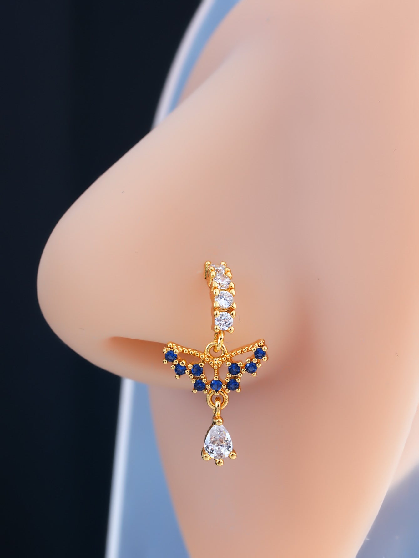 Flower Triangular Heart Butterfly Nose Nail