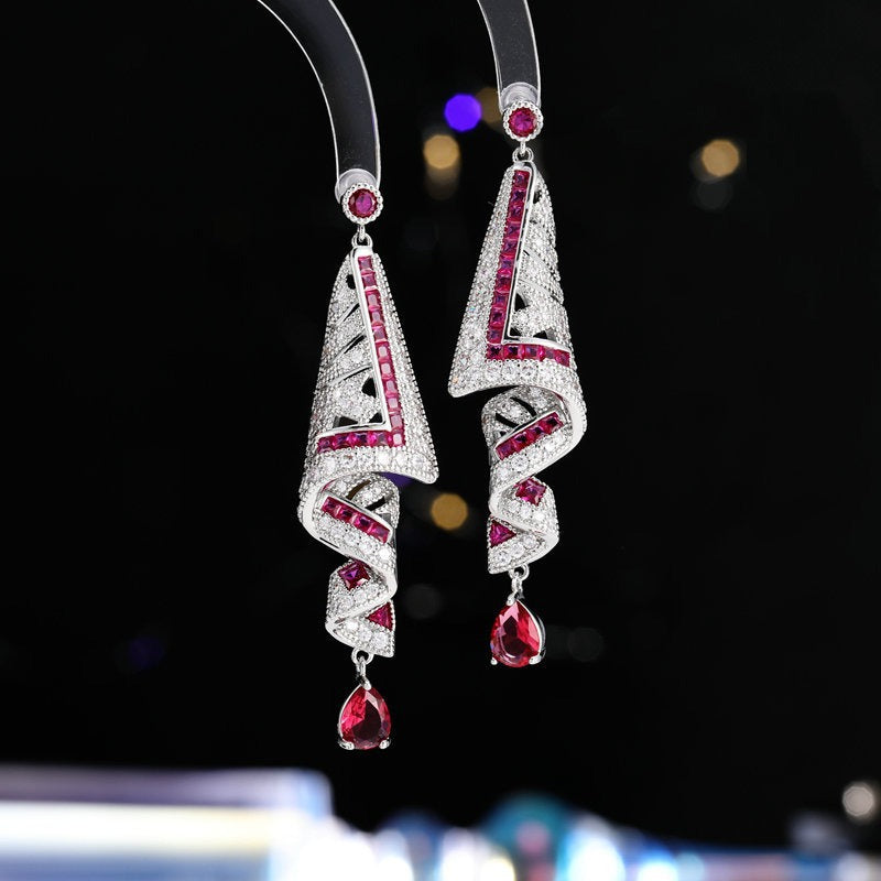 Jewelry Tassel Silver Needle Earring Girl