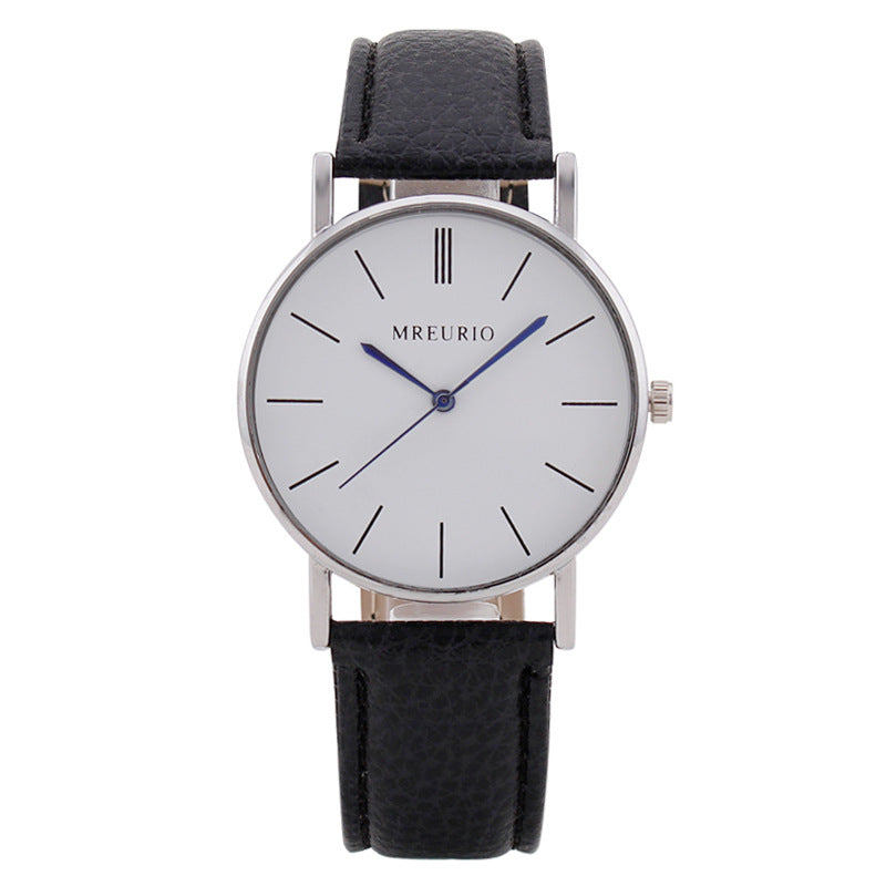 Fashion Large Dial Watch Men's Stitching Belt