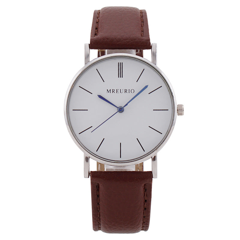 Fashion Large Dial Watch Men's Stitching Belt
