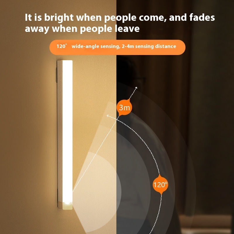 Infrared Sensor Lamp Magnetic Charging Wine Cabinet Wardrobe Light Student Dormitory Small Night Lamp Strip Light
