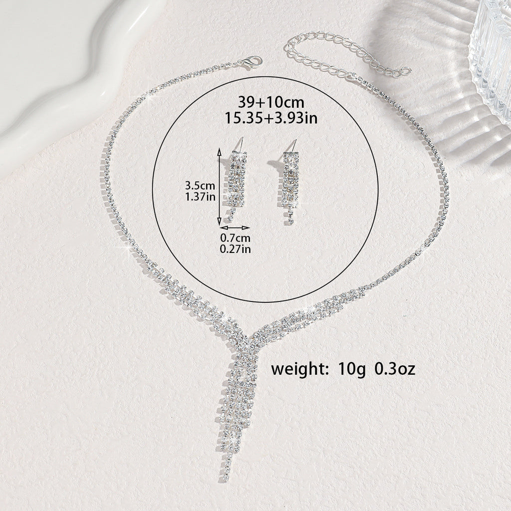 Graceful Personality Necklace And Earrings Suite