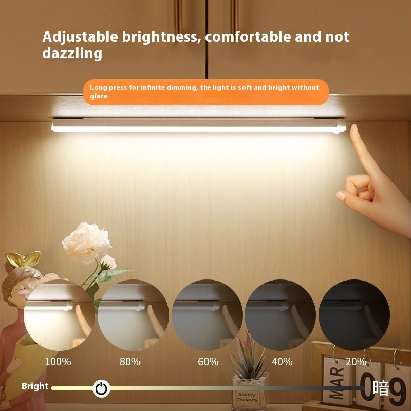 Infrared Sensor Lamp Magnetic Charging Wine Cabinet Wardrobe Light Student Dormitory Small Night Lamp Strip Light