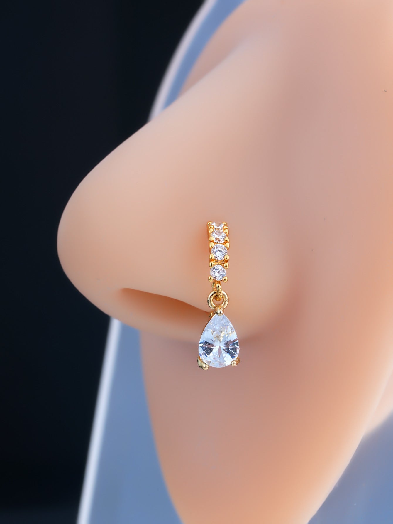 Flower Triangular Heart Butterfly Nose Nail