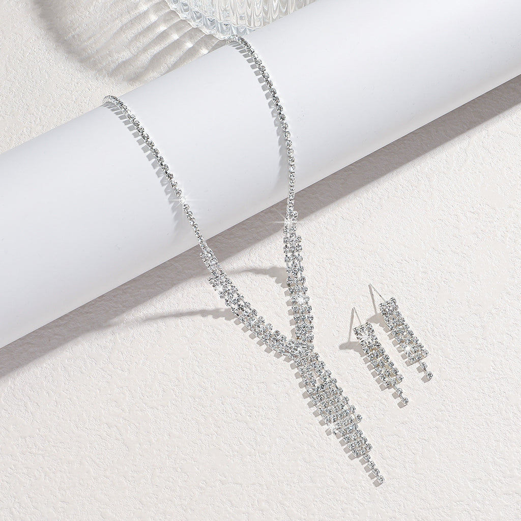 Graceful Personality Necklace And Earrings Suite